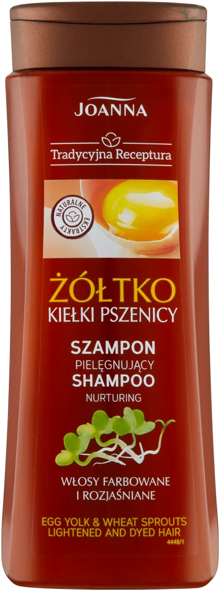 Joanna Tradycyjna Receptura szampon do włosów, żółtko i kiełki pszenicy, 300ml