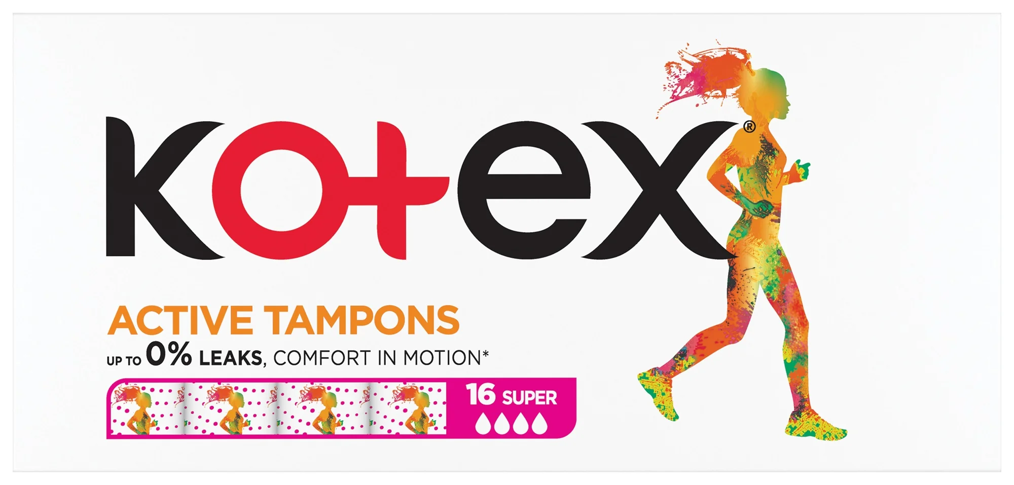 Kotex Active Super tampony, 16 sztuk