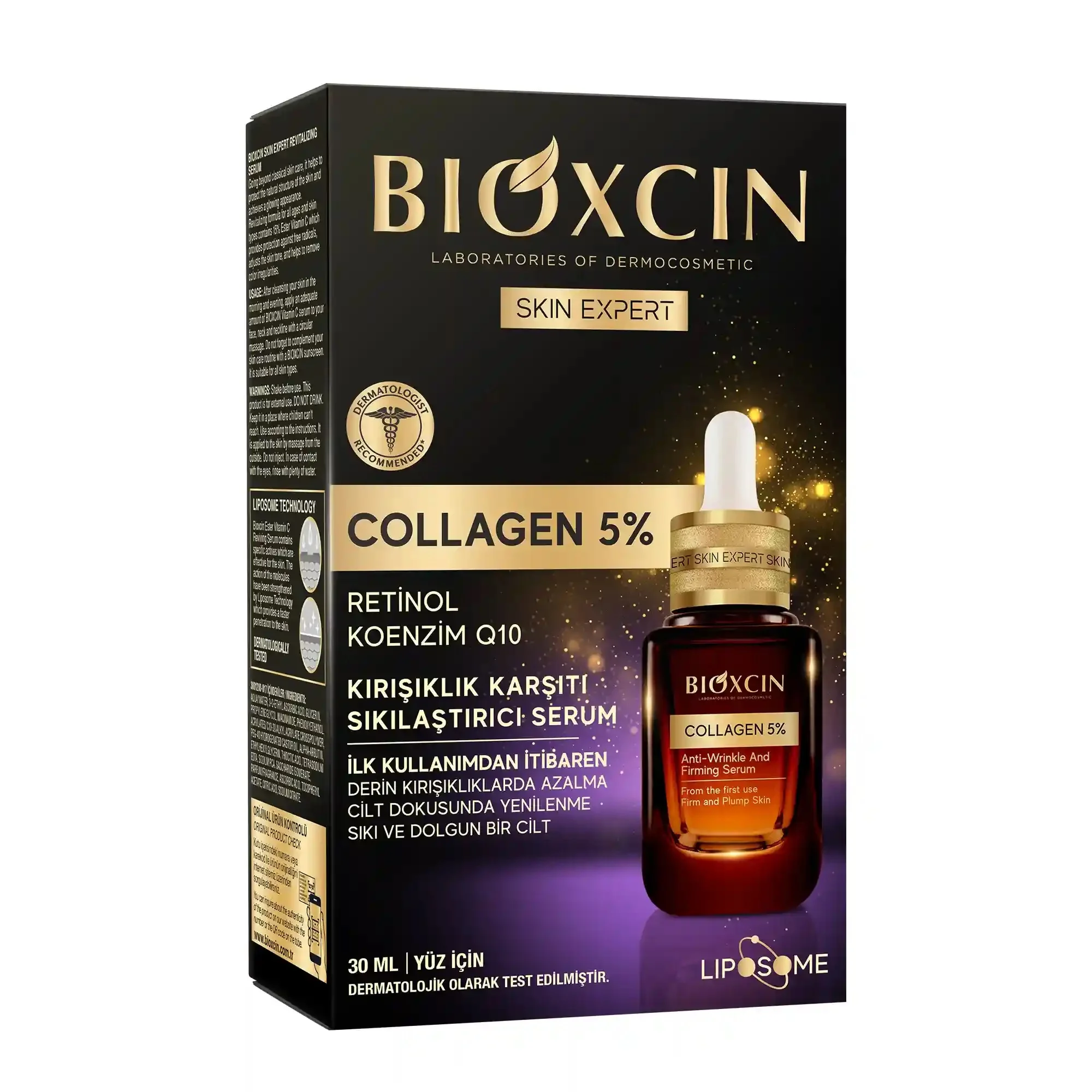 Bioxcin Skin Expert Kolagen 5% przeciwzmarszczkowe serum ujędrniające, 30 ml