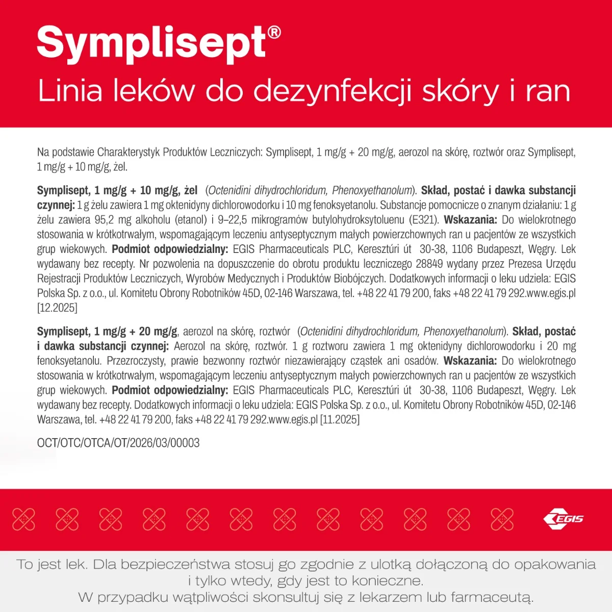 Symplisept 1 mg/g + 10 mg/g, żel, 30 g