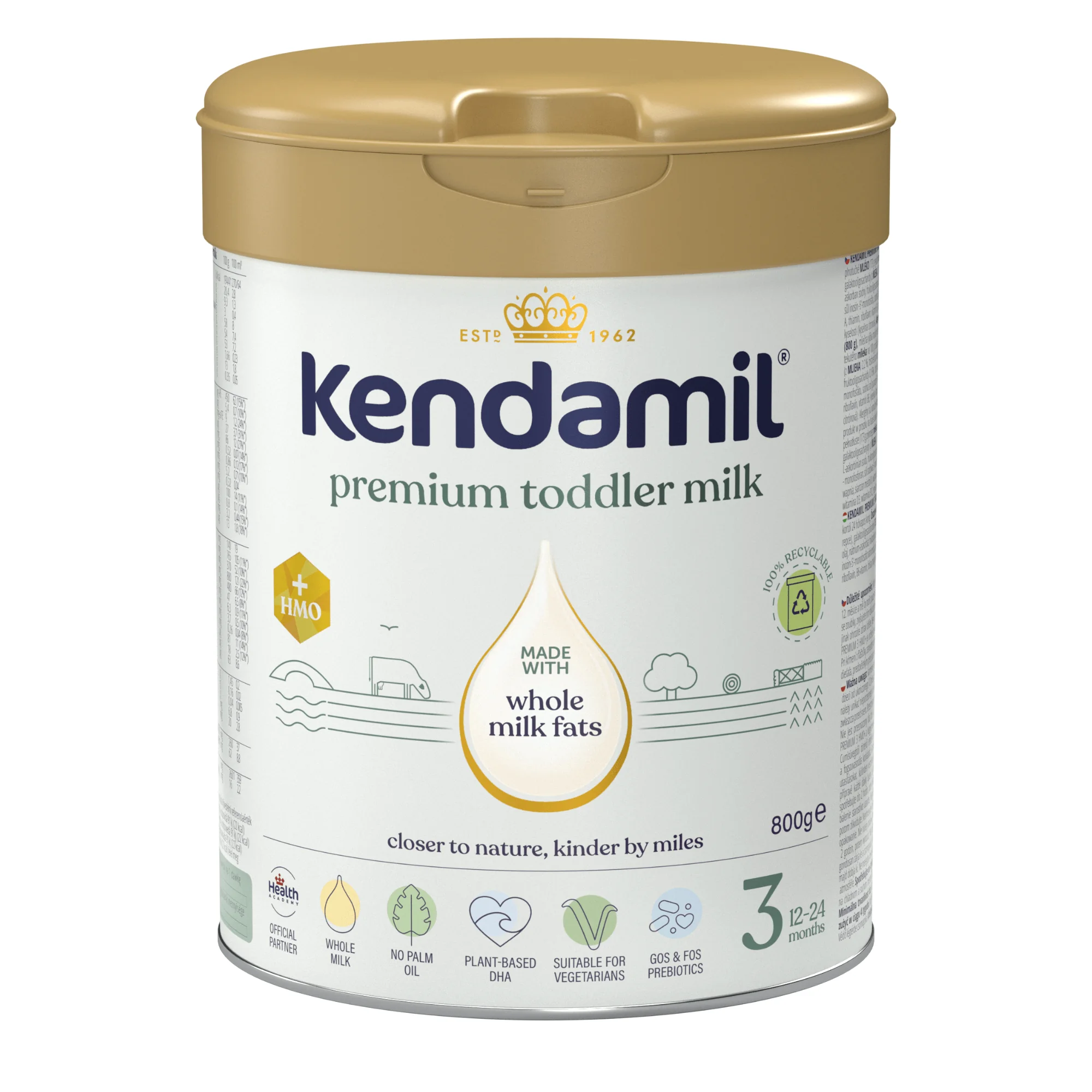 Kendamil Premium 3 HMO+ mleko następne, 800 g