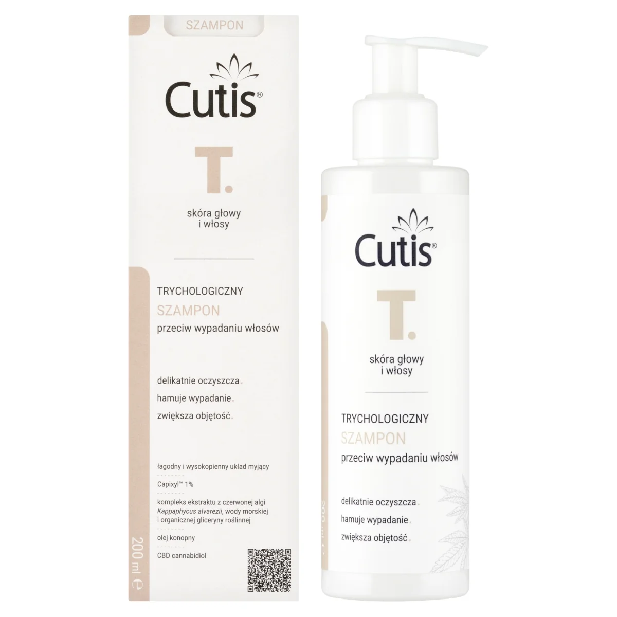 Cutis® T. trychologiczny szampon przeciw wypadaniu włosów, 200 ml