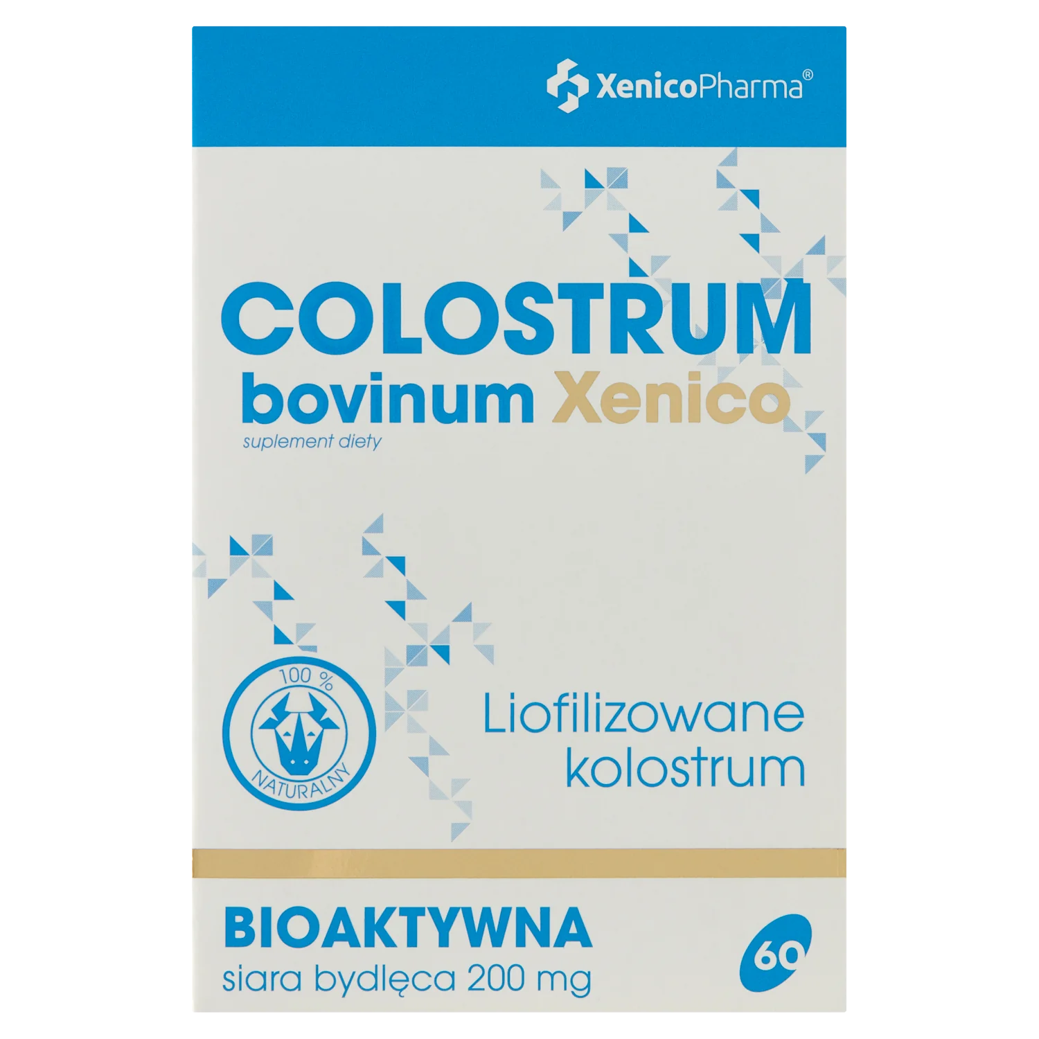 Colostrum bovinum Xenico suplement diety, 60 kapsułek