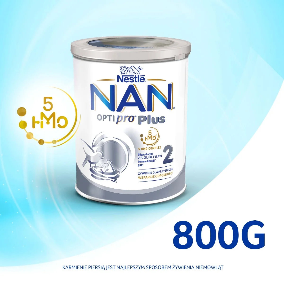 Nestle NAN Optipro Plus 2 HM-O 800 g, mleko modyfikowane powyżej 6 miesiąca
