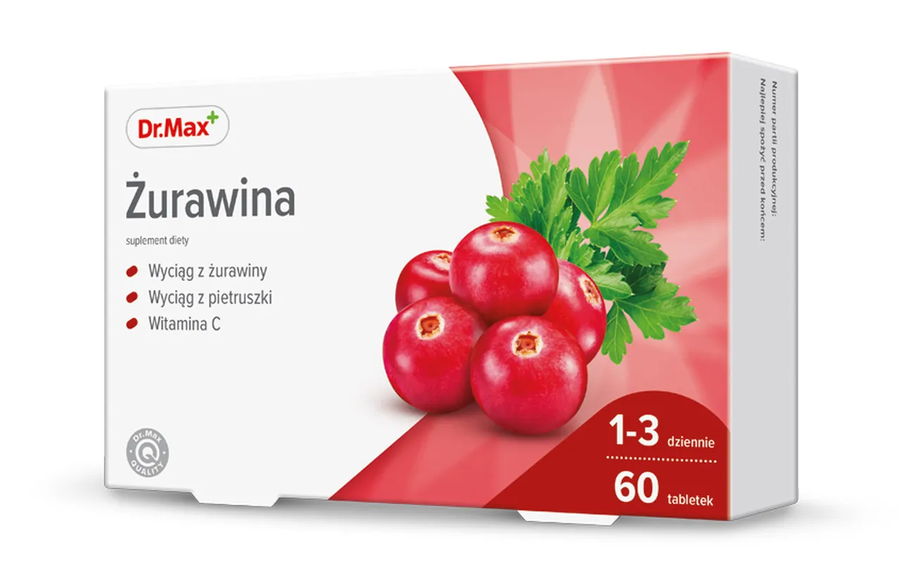 Żurawina Dr.Max, suplement diety, 60 tabletek