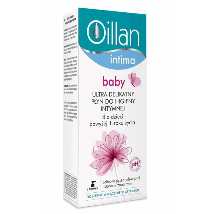 Oillan Intima Baby, ultradelikatny płyn do higieny intymnej dla dzieci powyżej 1. roku życia, 200 ml 