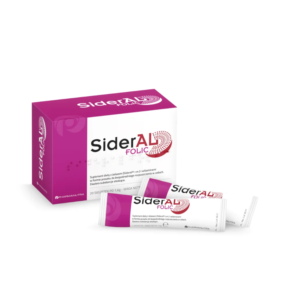 Sideral Folic suplement diety, 20 saszetek