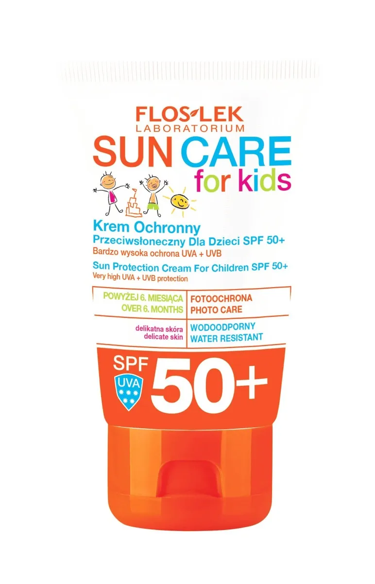 Flos-Lek Sun Care for kids, krem ochronny przeciwsłoneczny dla dzieci SPF 50+, 50 ml