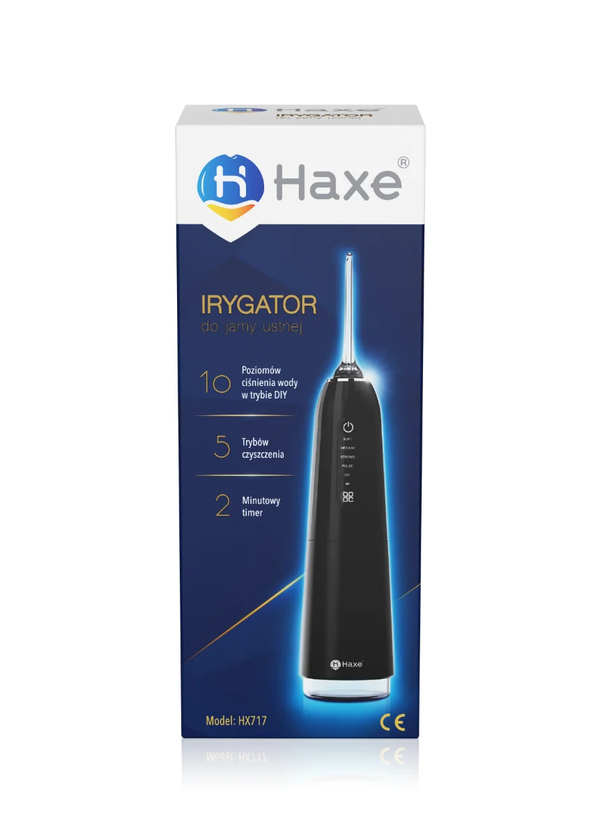Haxe Irygator do jamy ustnej czarny, HX717, 1 sztuka