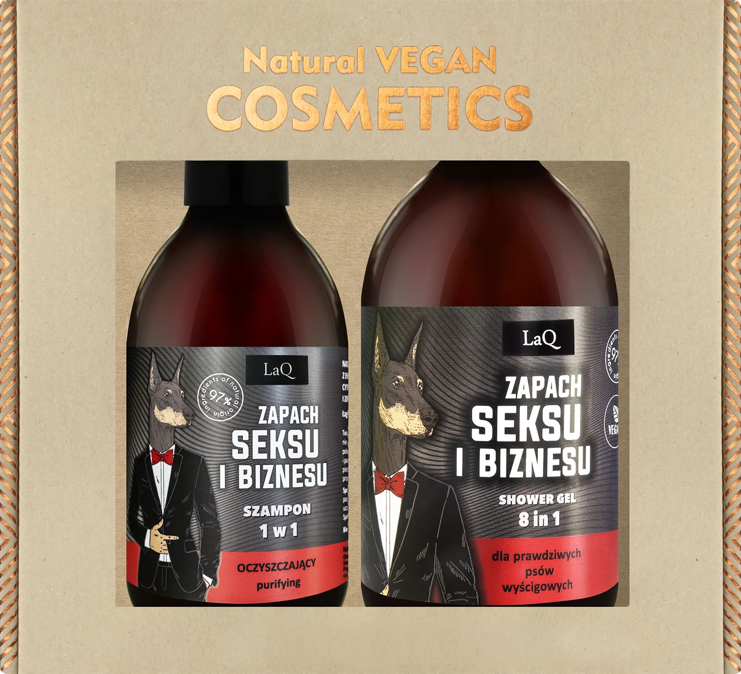 LaQ Zestaw Zapach Seksu i Biznesu żel, 500 ml + szampon, 300 ml