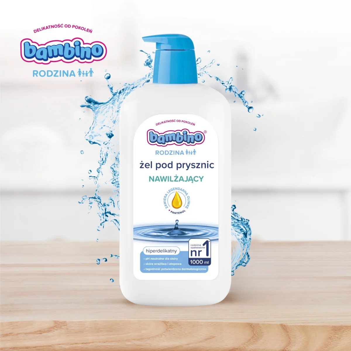 Bambino Rodzina nawilżający żel pod prysznic, 1000 ml
