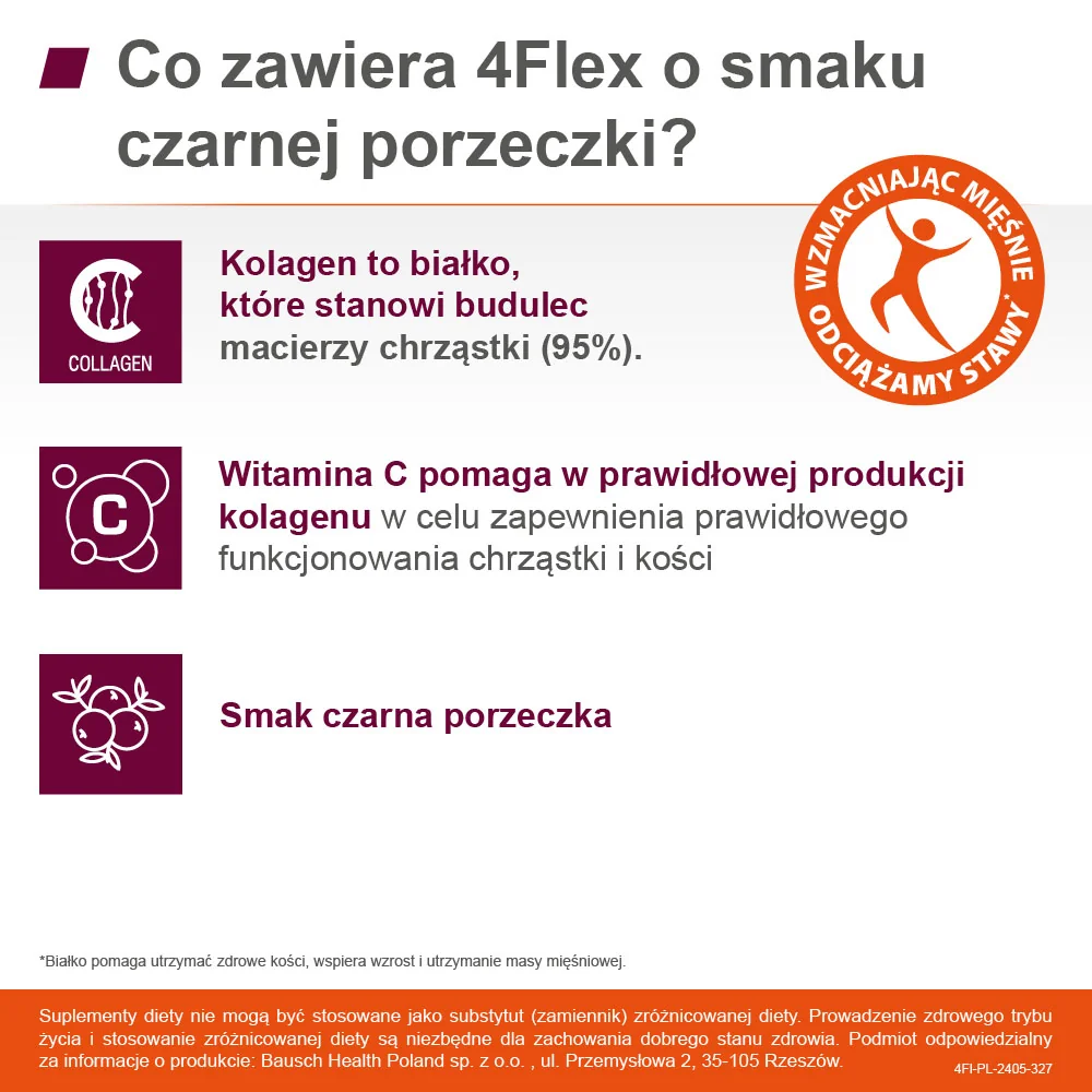 4Flex proszek smak czarnej porzeczki, 30 saszetek