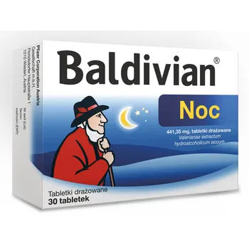 Baldivian Noc, lek stosowany do łagodzenia zaburzeń snu, 30 tabletek 