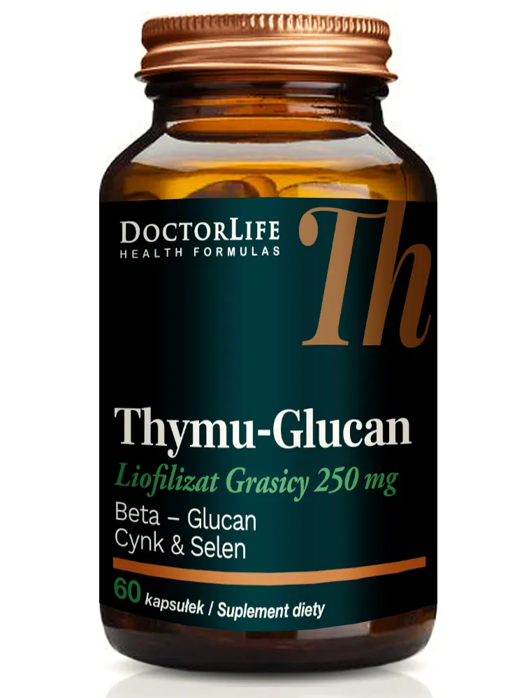 Doctor Life Thymu-Glucan liofilizat grasicy 250 mg, 60 kapsułek