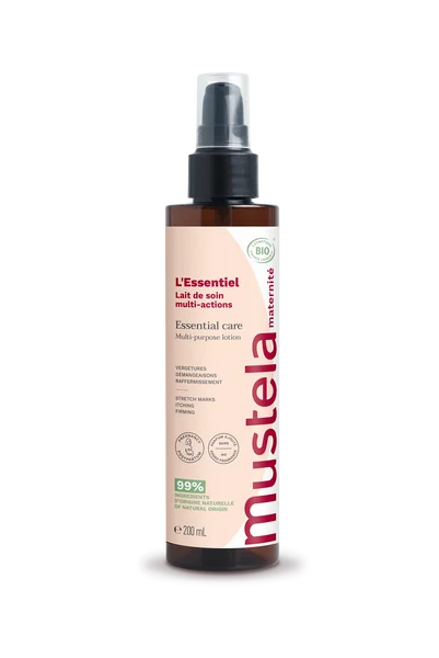 Mustela Maternité Essential Care wielofunkcyjne mleczko do ciała, dla kobiet w ciąży i po porodzie, 200 ml