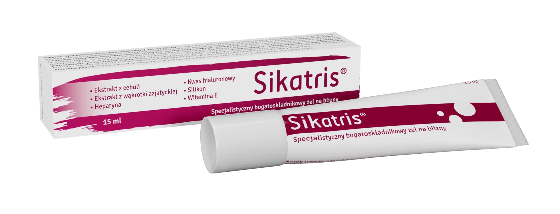 Sikatris® Specjalistyczny bogatoskładnikowy żel na blizny, 15 ml