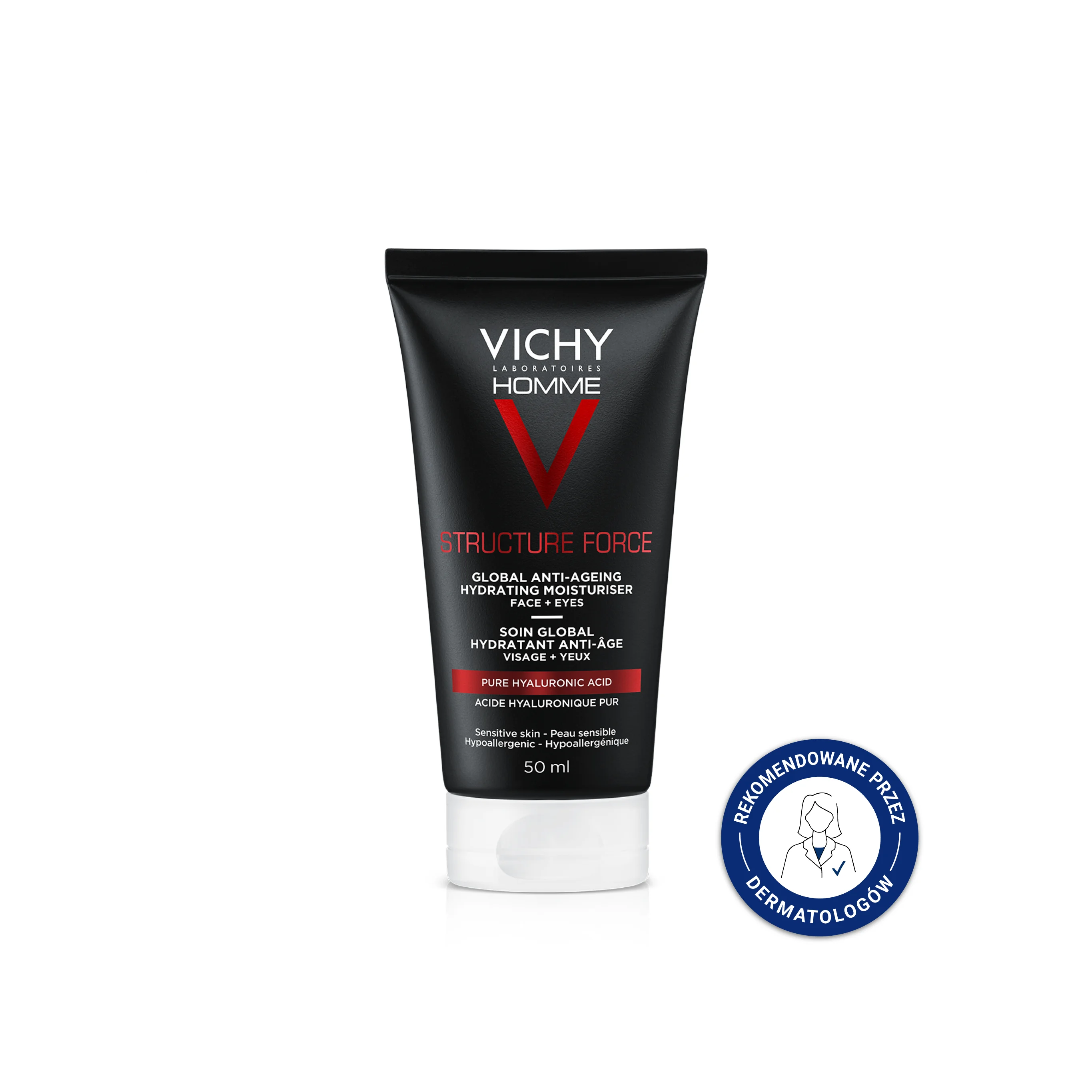 Vichy Homme Structure Force przeciwzmarszczkowy krem wzmacniający, 50 ml
