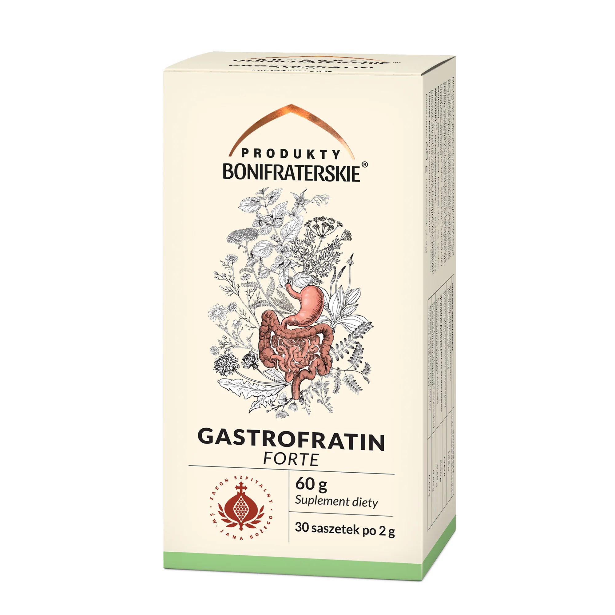Produkty bonifraterskie Gastrofratin Forte Fix zioła do zaparzania, 30 saszetek x 2 g