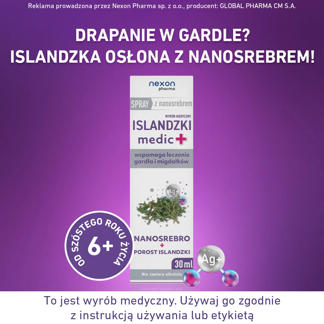 Nexon Pharma Islandzki medic+ spray z nanosrebrem, 30 ml