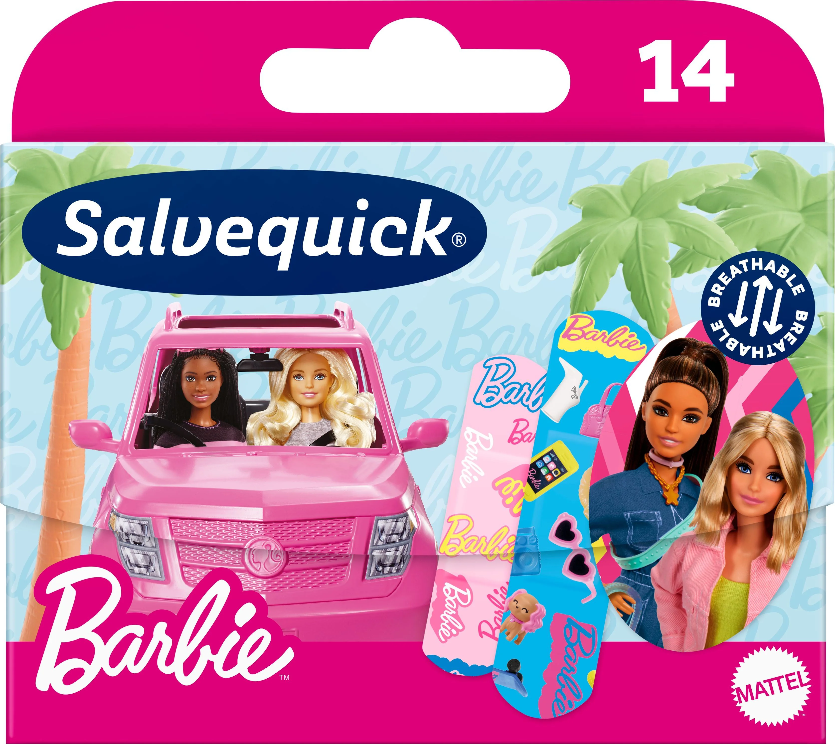 Salvequick®​​ Barbie plastry, 14 sztuk