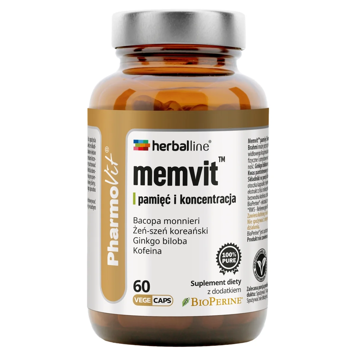 Pharmovit Memvit Pamięć i Koncentracja 60 kapsułek