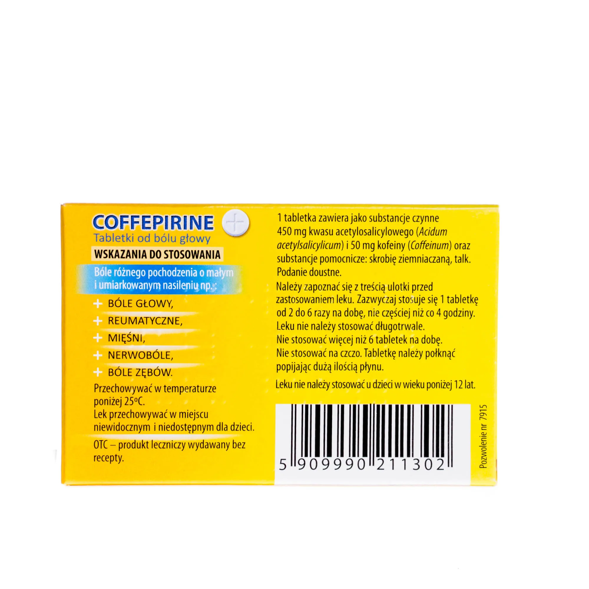 Coffepirine, tabletki od bólu głowy, 6 tabletek 