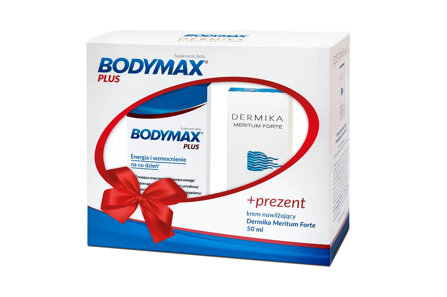 Bodymax Plus, suplement diety, 200 tabletek + Dermika Meritum Forte, krem nawilżający, 50 ml