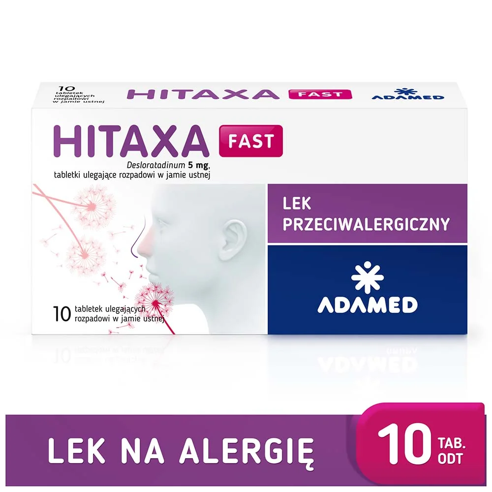 Hitaxa fast 5 mg, 10 tabletek ulegających rozpadowi w jamie ustnej