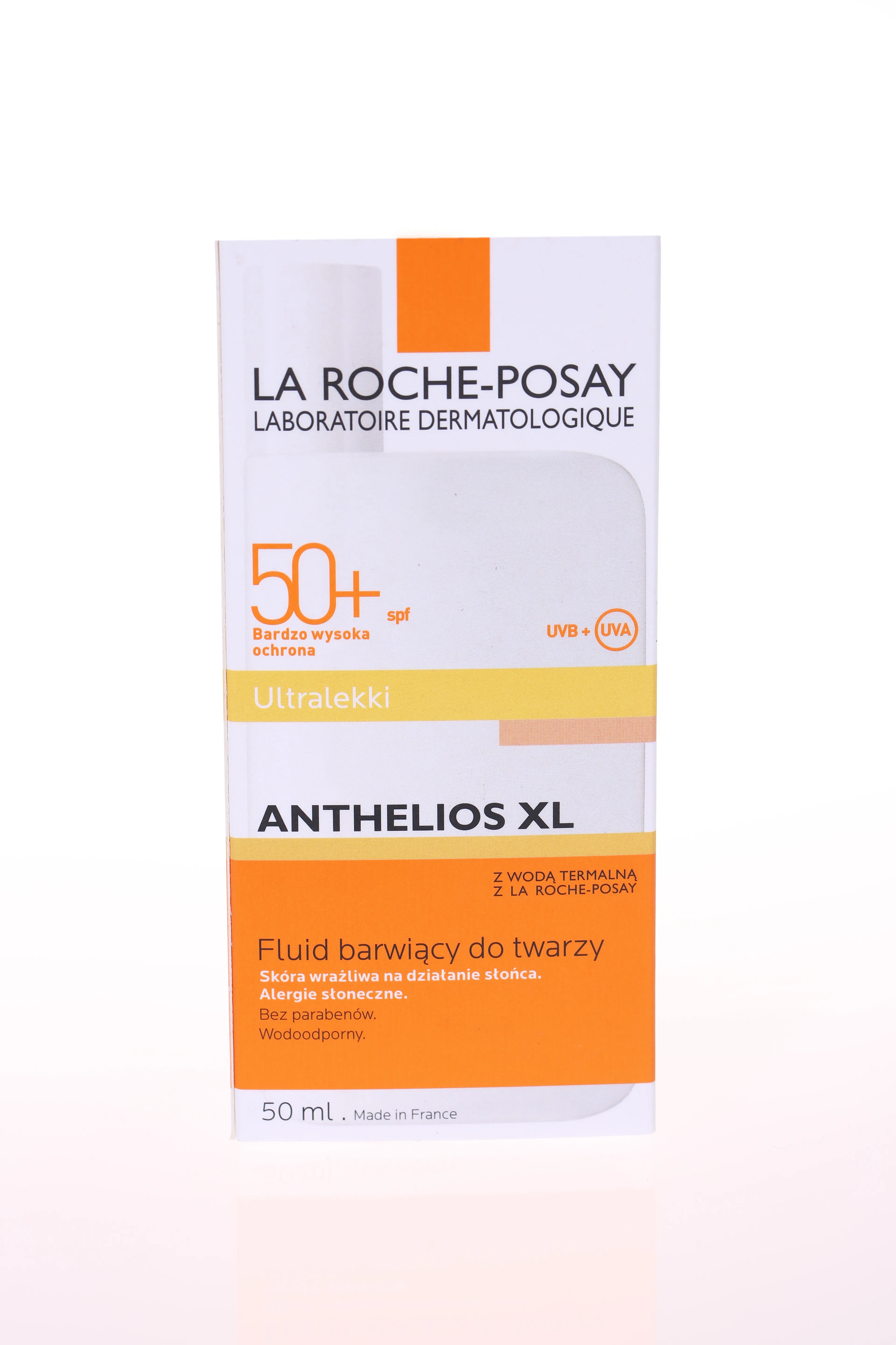 La Roche-Posay Anthelios XL, fluid barwiący do twarzy SPF 50+, 50 ml