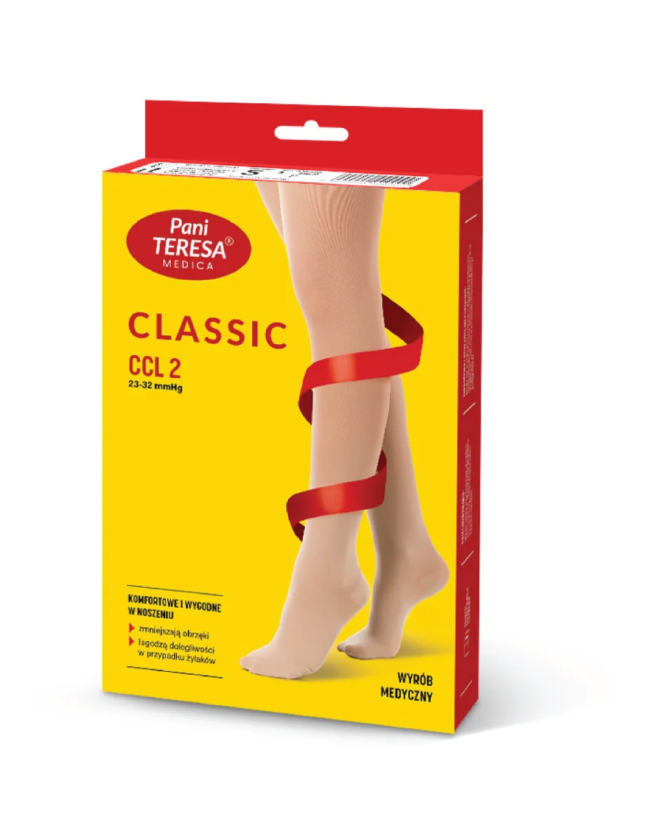 Pani Teresa Classic pończochy uciskowe CCL 2 rozmiar M czarne, 1 para