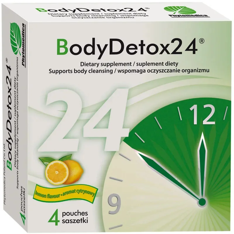 BodyDetox 24, smak cytrynowy 4 saszetki