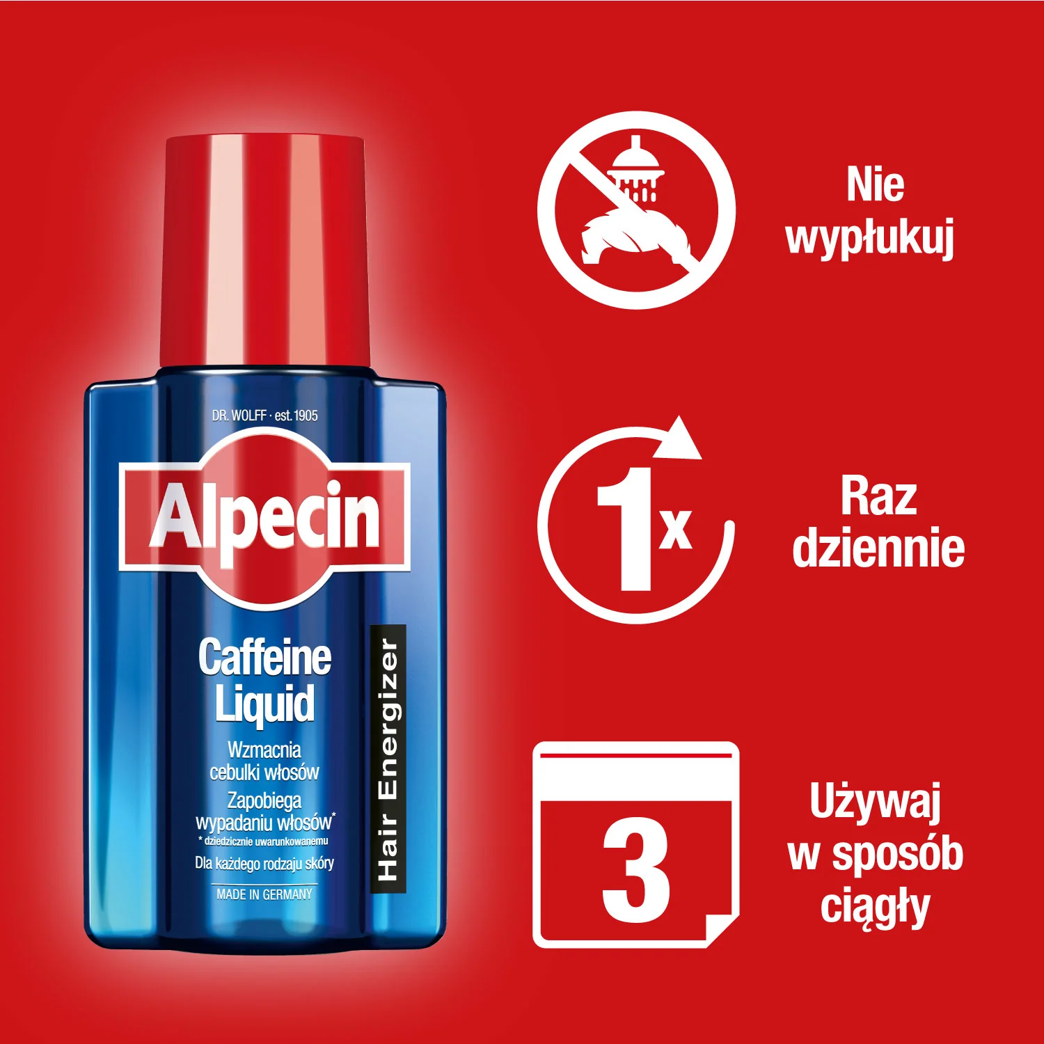 ALPECIN CAFFEINE LIQUID płyn wzmacniający cebulki włosów, 200 ml