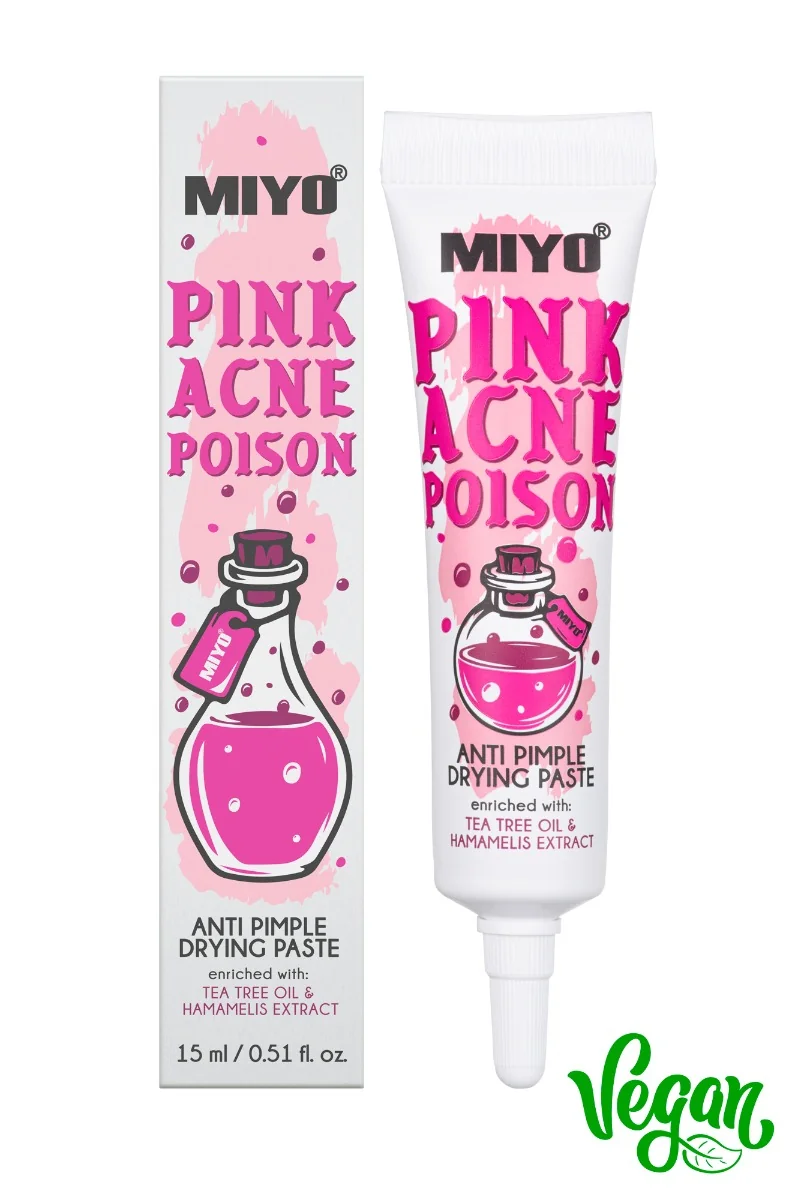 MIYO Pink Acne Poison punktowa pasta na niedoskonałości, 15 ml