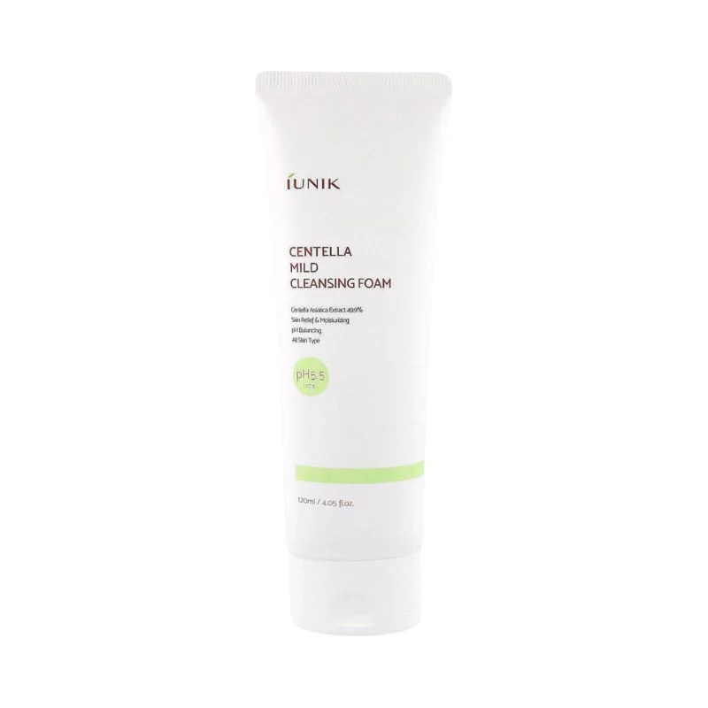 iUNIK Centella Mild Cleansing Foam łagodna pianka oczyszczająca do twarzy, 120 ml