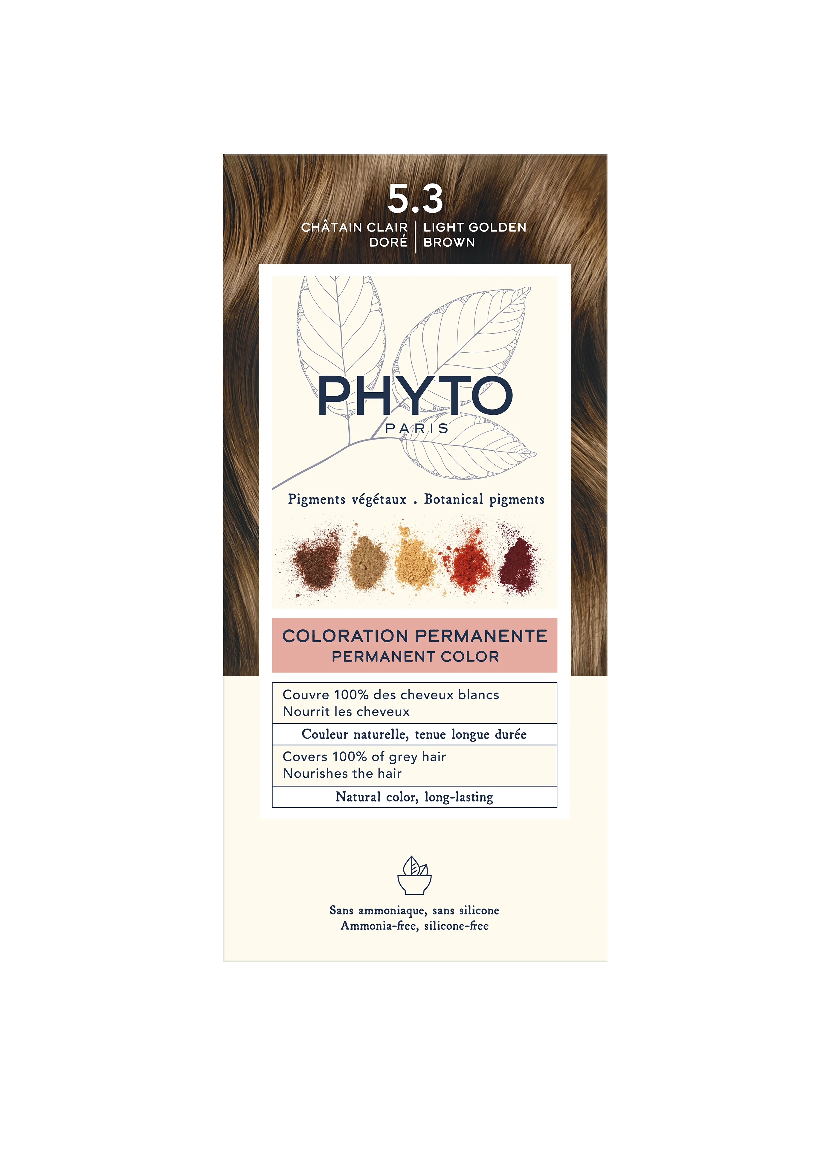 Phyto Color farba do włosów, 5.3 jasny złoty kasztan, 112 ml