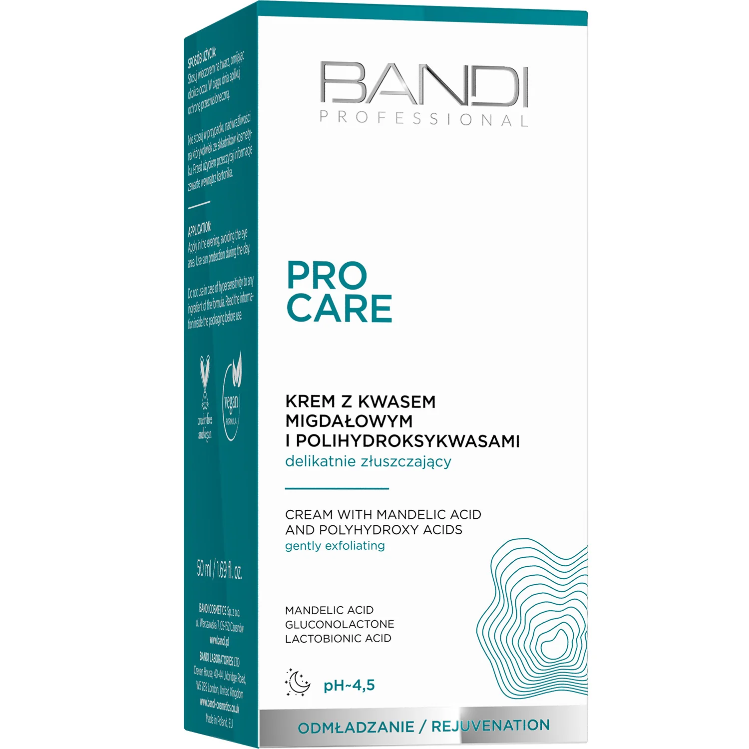 Bandi Pro Care krem z kwasem migdałowym i polihydrokwasami, 50 ml