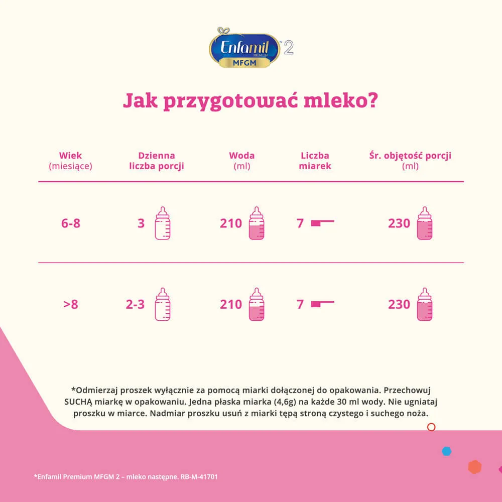 Enfamil Premium 2 MFGM. mleko nastepne od 6  do 12 miesiąca, 3200 g 