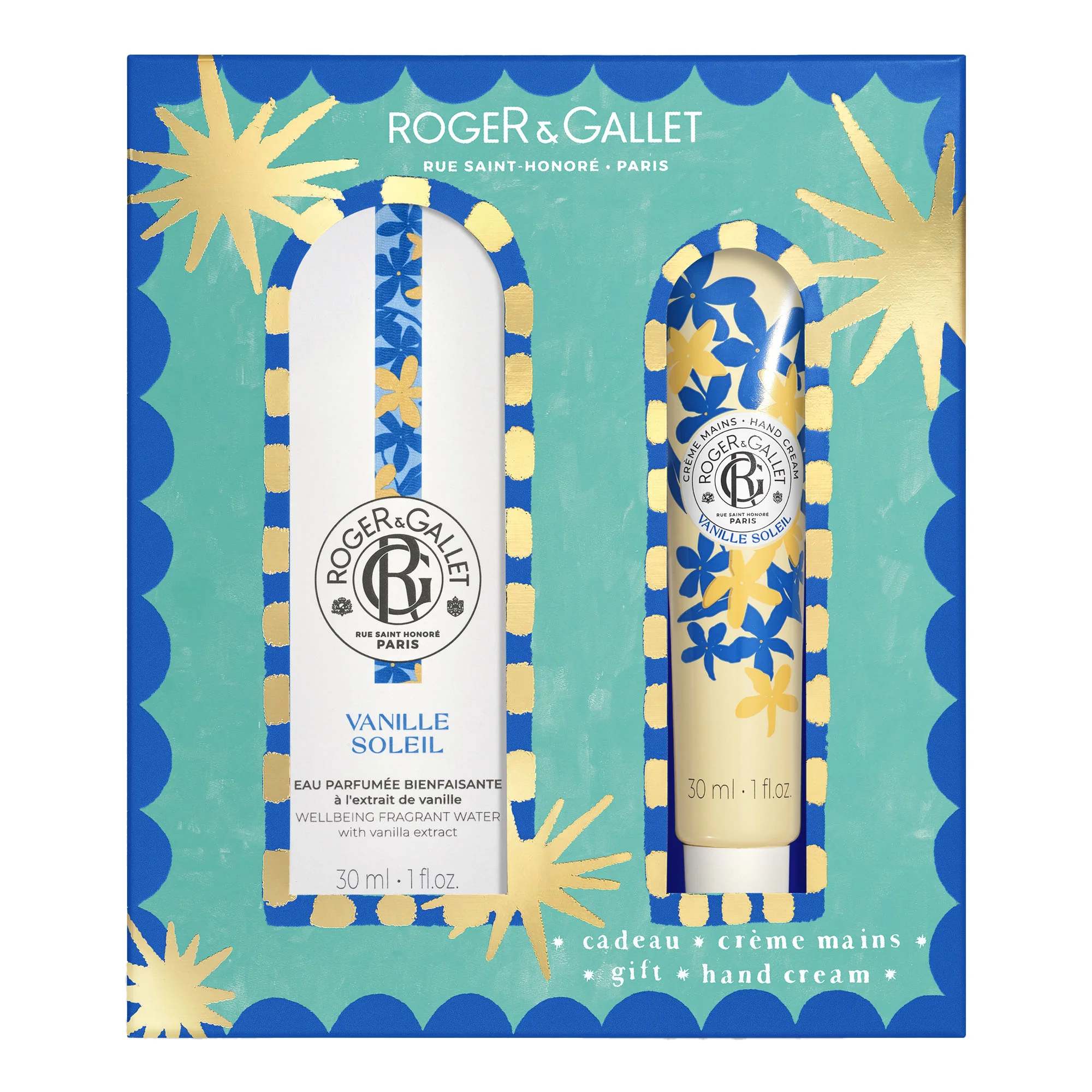 Roger & Gallet Zestaw woda Vanille Solei, 30 ml + krem do rąk, 30 ml