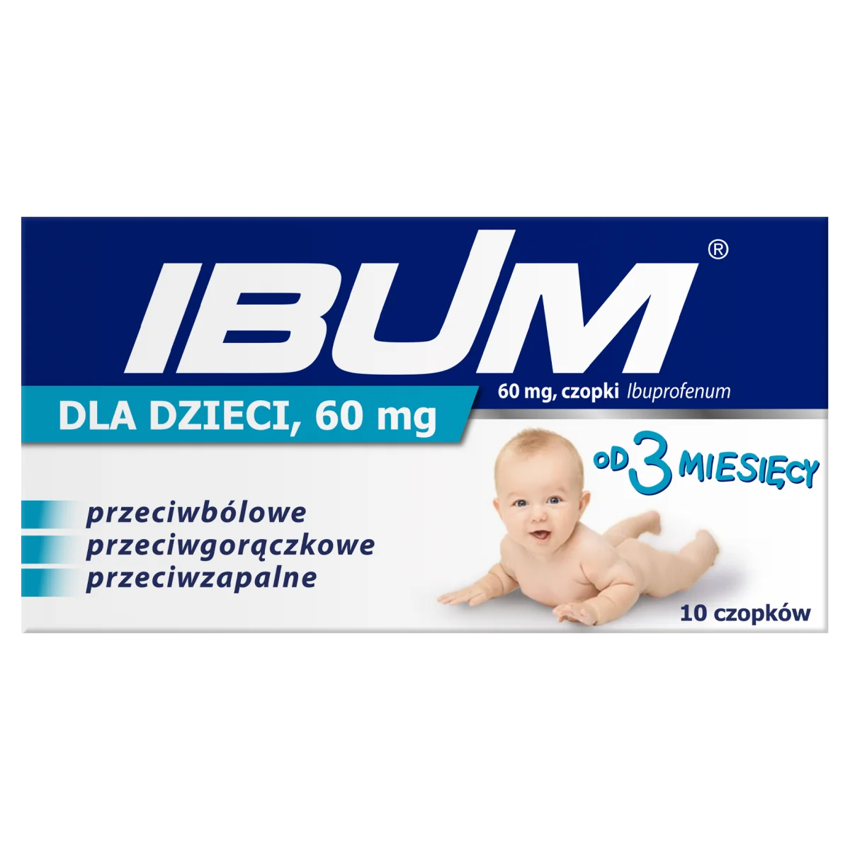 Ibum 60 mg 10 czopków dla dzieci