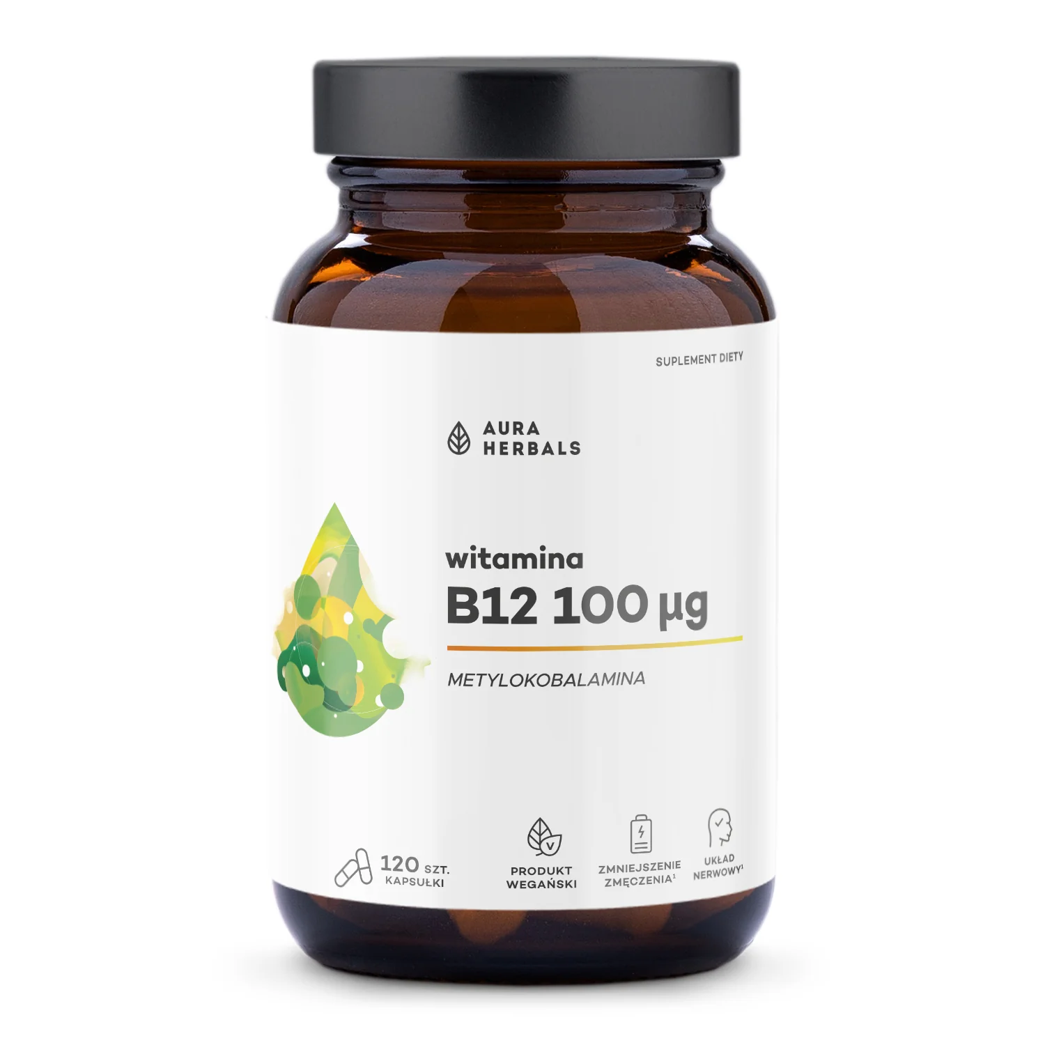 Aura Herbals Witamina B12 100 µg, metylokobalamina 120 kapsułek