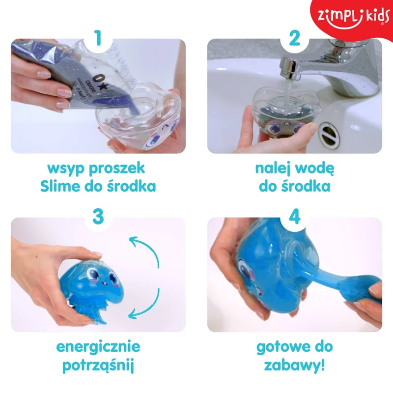Zimpli Kids Glowy Gellfish Slime świecąca meduza, zabawka 3+