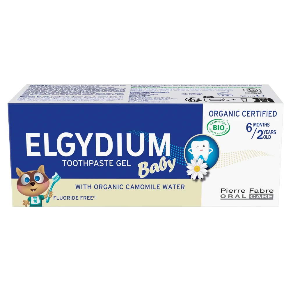 Elgydium Baby pasta do zębów w żelu dla dzieci 6 m+, 30 ml