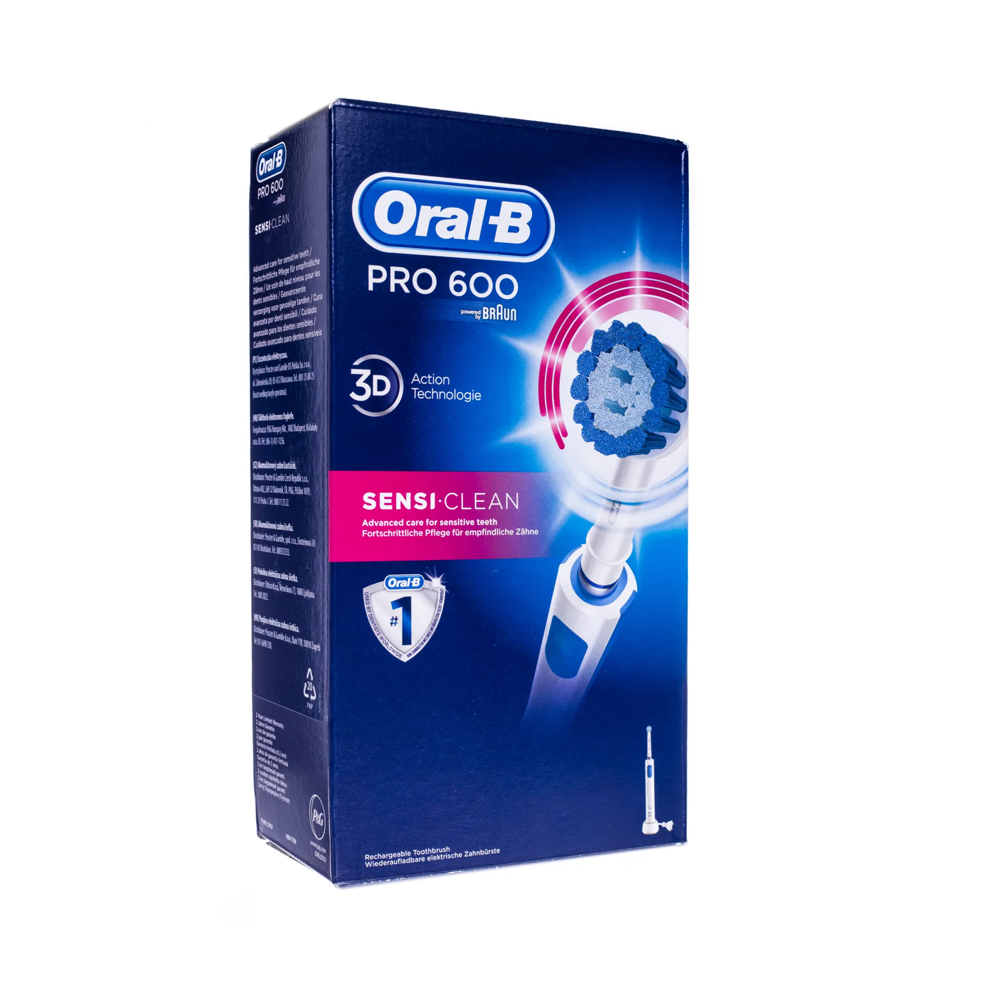 Oral-B, elektryczna szczoteczka do zębów 3D PRO 600 Sensitive, 1 szt. 