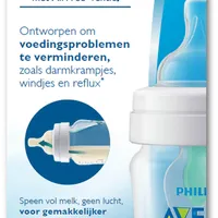 Avent Anti-colic, butelka antykolkowa z nakładką Airfree 0m+ SCF810/14, 125 ml