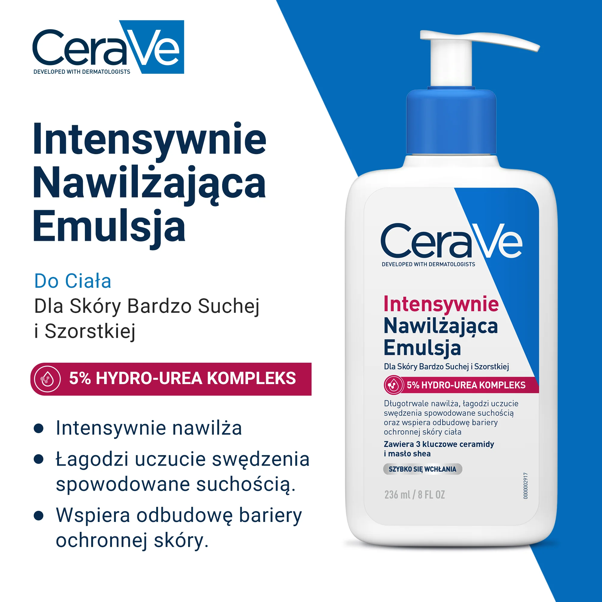 CeraVe emulsja intensywnie nawilżająca hydro-urea 5%, 236 ml