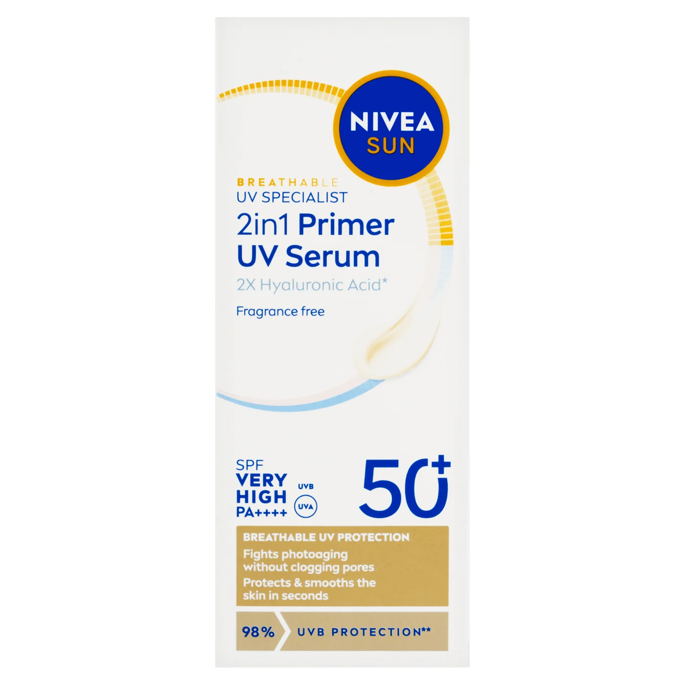 Nivea Sun Primer Daily UV serum 2w1 SPF 50+, 30 ml