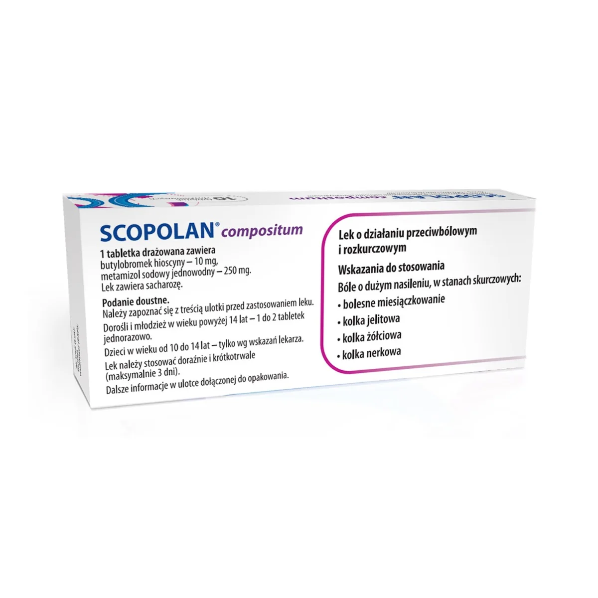 Scopolan compositum 0,01g+0,25g, 10 tabletek drażowanych