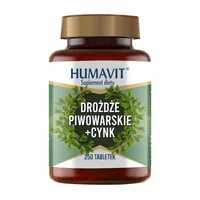 Humavit Drożdże piwowarskie + cynk, 250 tabletek