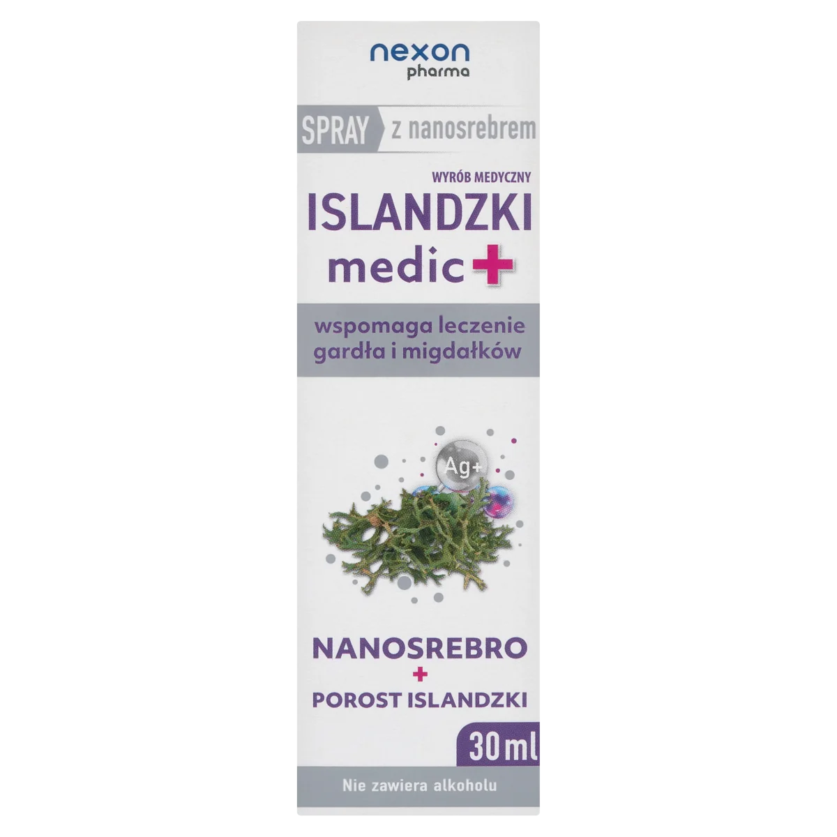 Nexon Pharma Islandzki medic+ spray z nanosrebrem, 30 ml