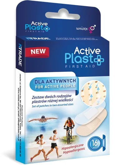ActivePlast Firstaid, plastry dla aktywnych, 16 sztuk